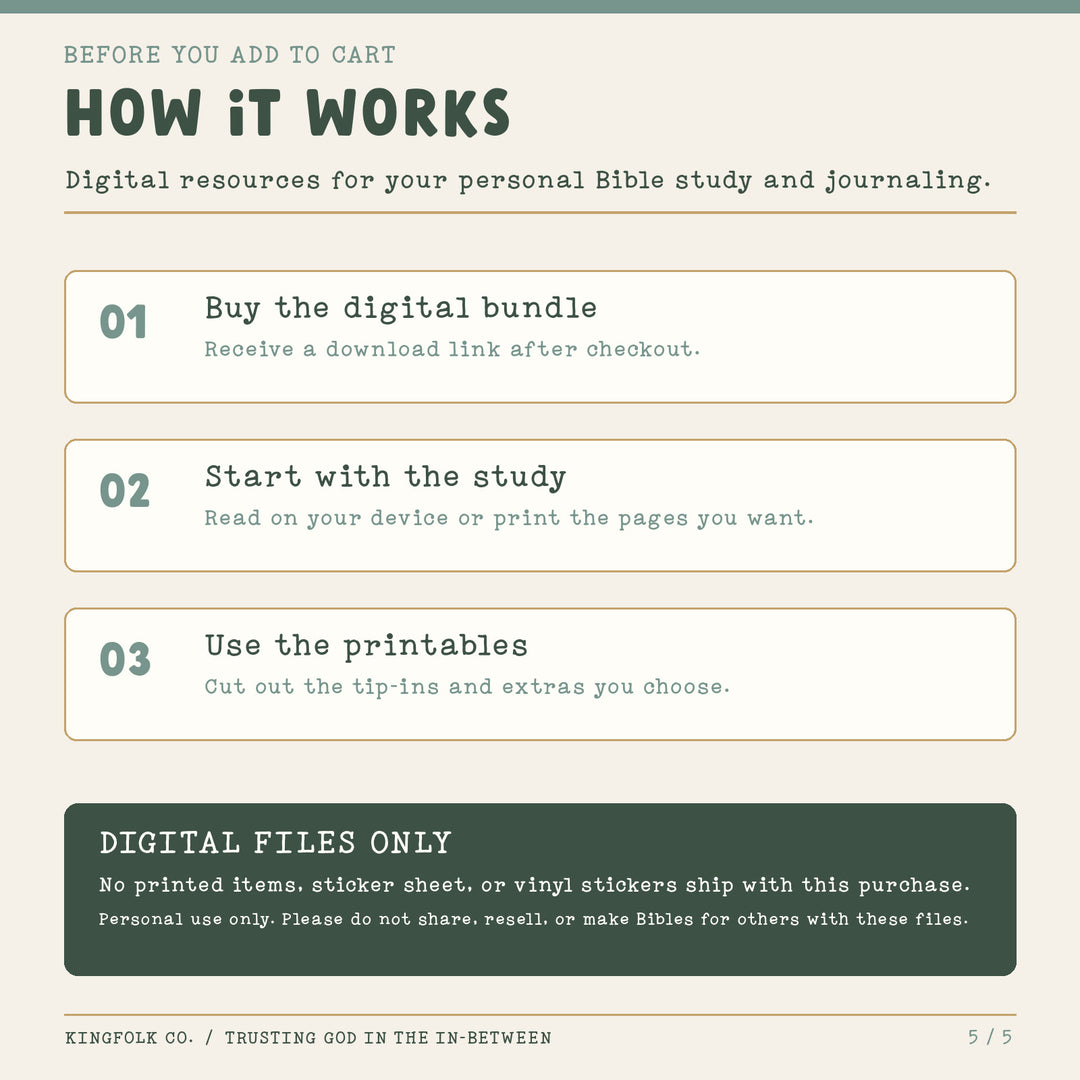 Trusting God in the In-Between | Digital Bible Study Bundle - Kingfolk Co