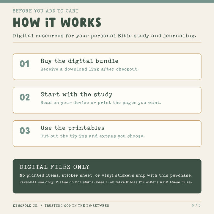 Trusting God in the In-Between | Digital Bible Study Bundle - Kingfolk Co