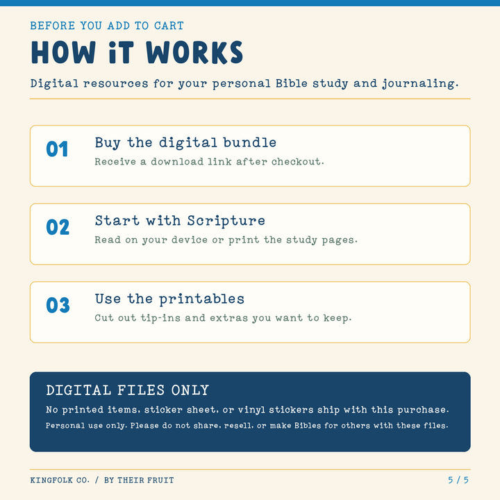 By Their Fruit | Digital Bible Study Bundle - Kingfolk Co