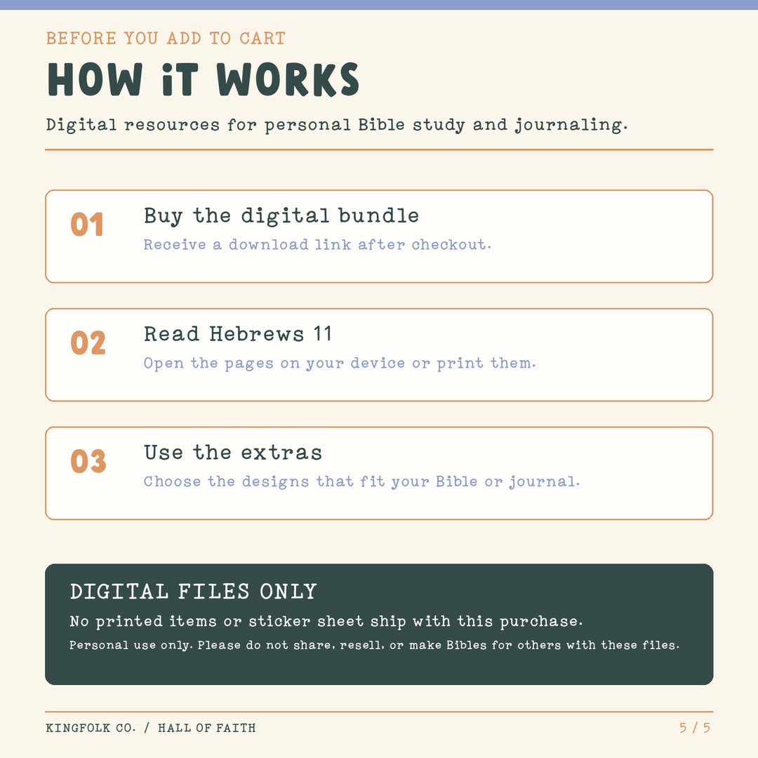 Hall of Faith | Digital Bible Study Bundle - Kingfolk Co