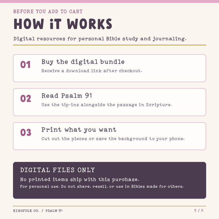 Psalm 91 Digital Content Bundle - Kingfolk Co