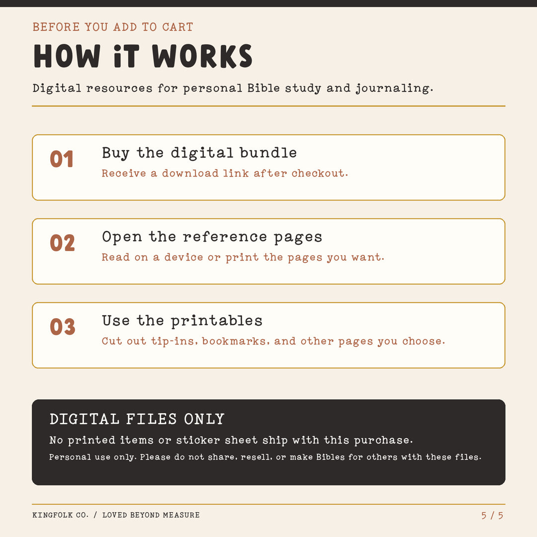 Loved Beyond Measure | Digital Bible Study Bundle - Kingfolk Co