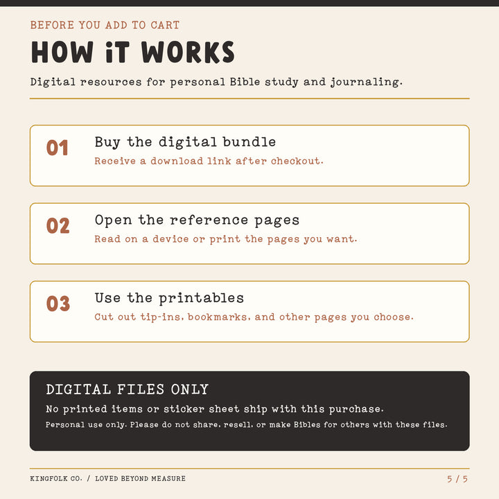 Loved Beyond Measure | Digital Bible Study Bundle - Kingfolk Co