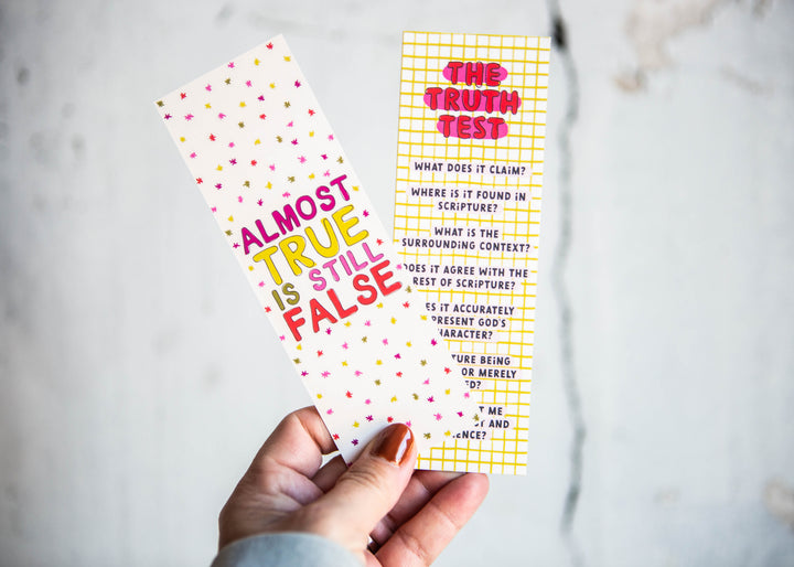 Almost True is Still False Card Stock Bookmark - Kingfolk Co