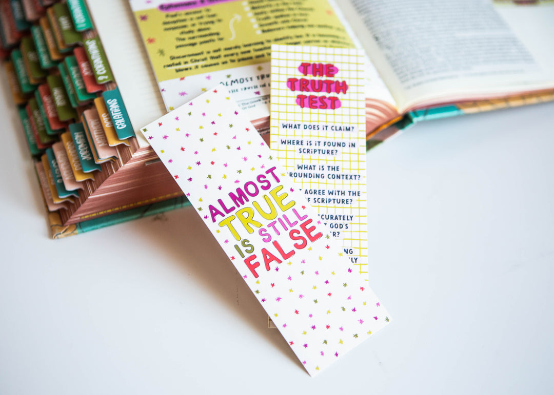Almost True is Still False Card Stock Bookmark - Kingfolk Co