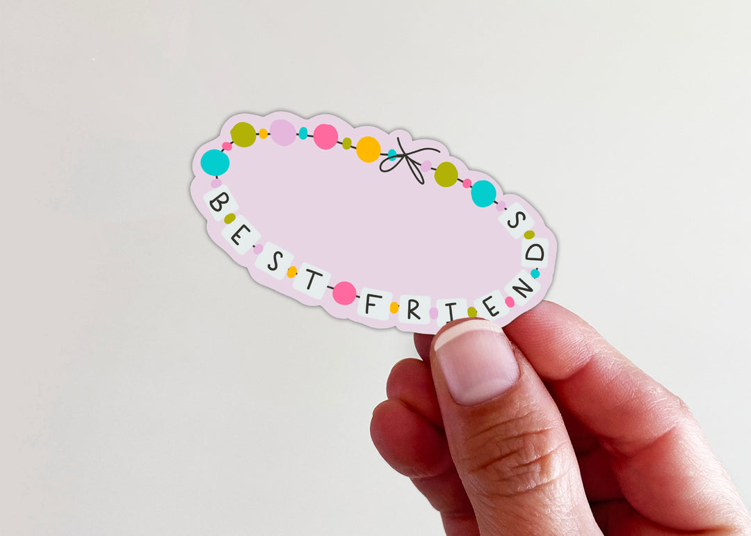 Best Friends Bead Bracelet Vinyl Sticker - Kingfolk Co