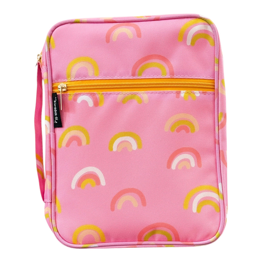 Pink Happy Rainbow Bible Cover - Kingfolk Co
