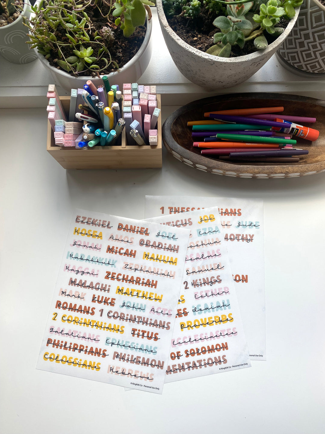 Tittle Header Sticker Books of the Bible Header Stickers - Boho Edition – Kingfolk Co