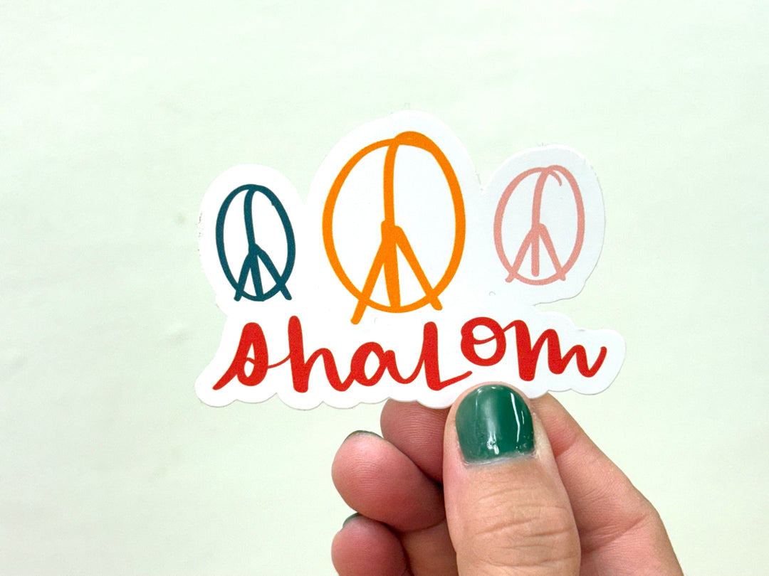 Shalom 3 Peace signs - Vinyl Sticker - Kingfolk Co