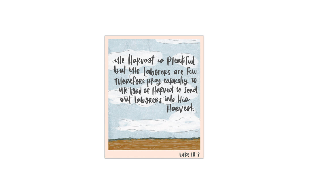 Harvest is Plentiful Luke 10:2 Polaroid Vinyl Sticker