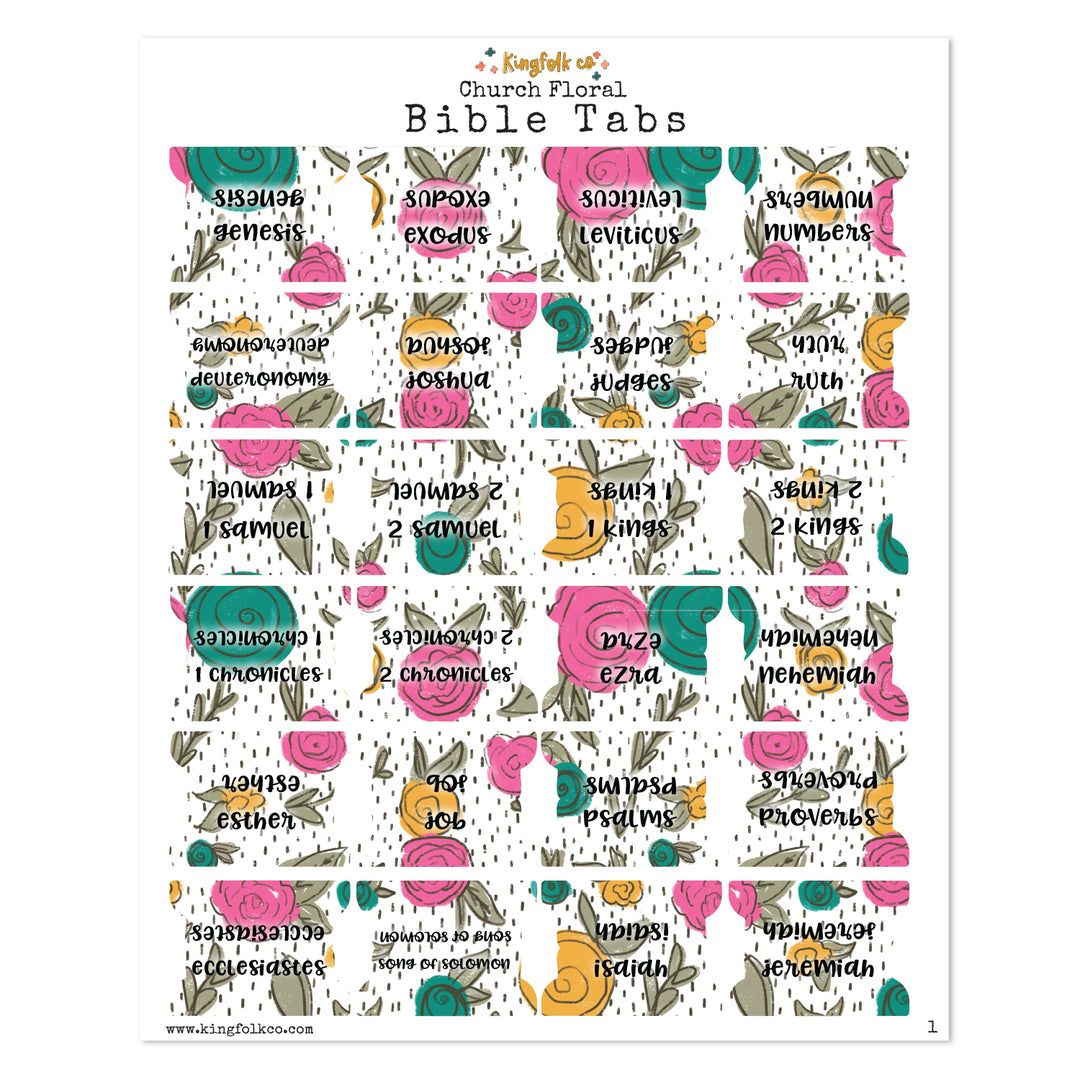 Church Floral Bible Tabs – Kingfolk Co church-floral-bible-tabs-kingfolk-co