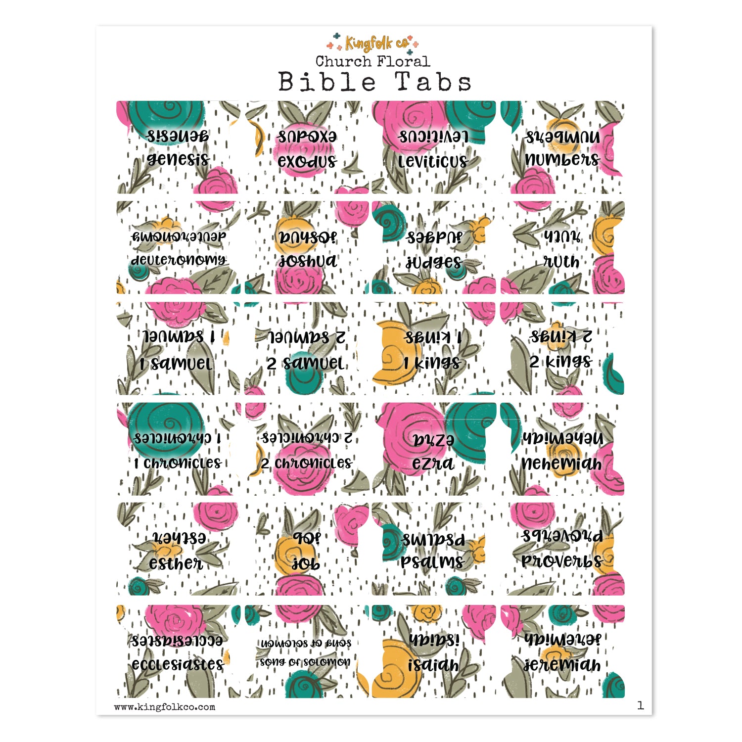 Pale Sunflower Bible Tabs and Planner Stickers