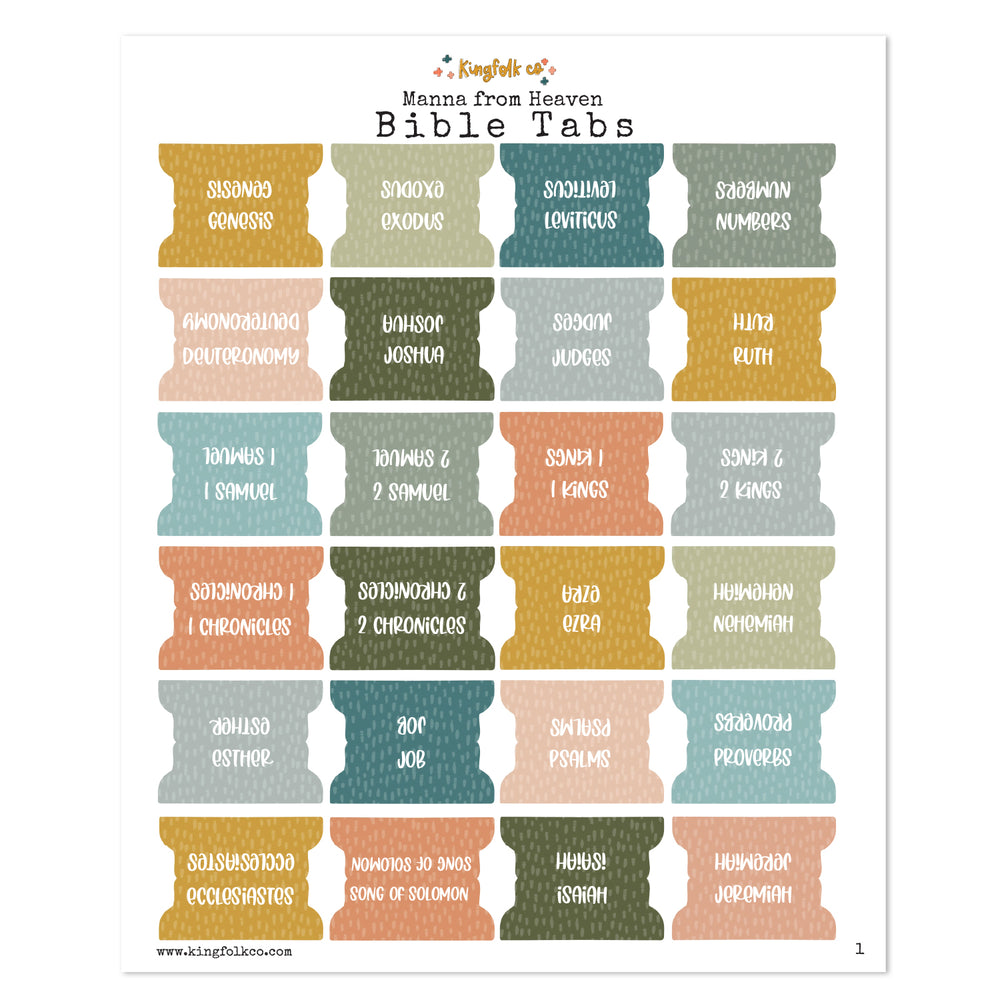 Manna from Heaven Bible Tabs - Kingfolk Co