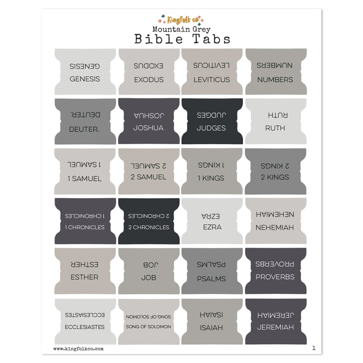 Mountain Grey Bible Tabs – Kingfolk Co
