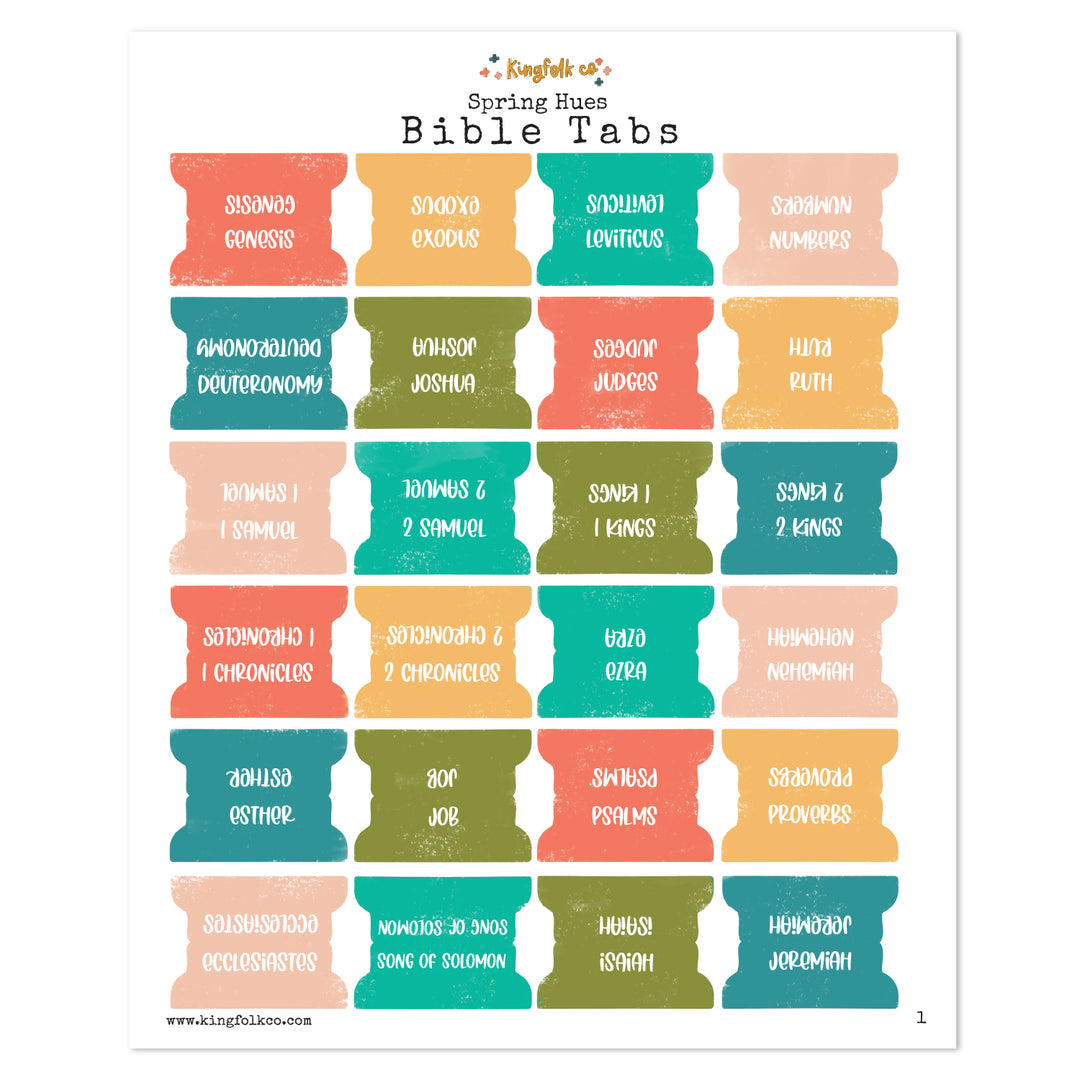 spring-hues-bible-tabs-kingfolk-co for Free Printable Diy Bible Tabs Spring Hues Bible Tabs – Kingfolk Co for Free Printable Diy Bible Tabs