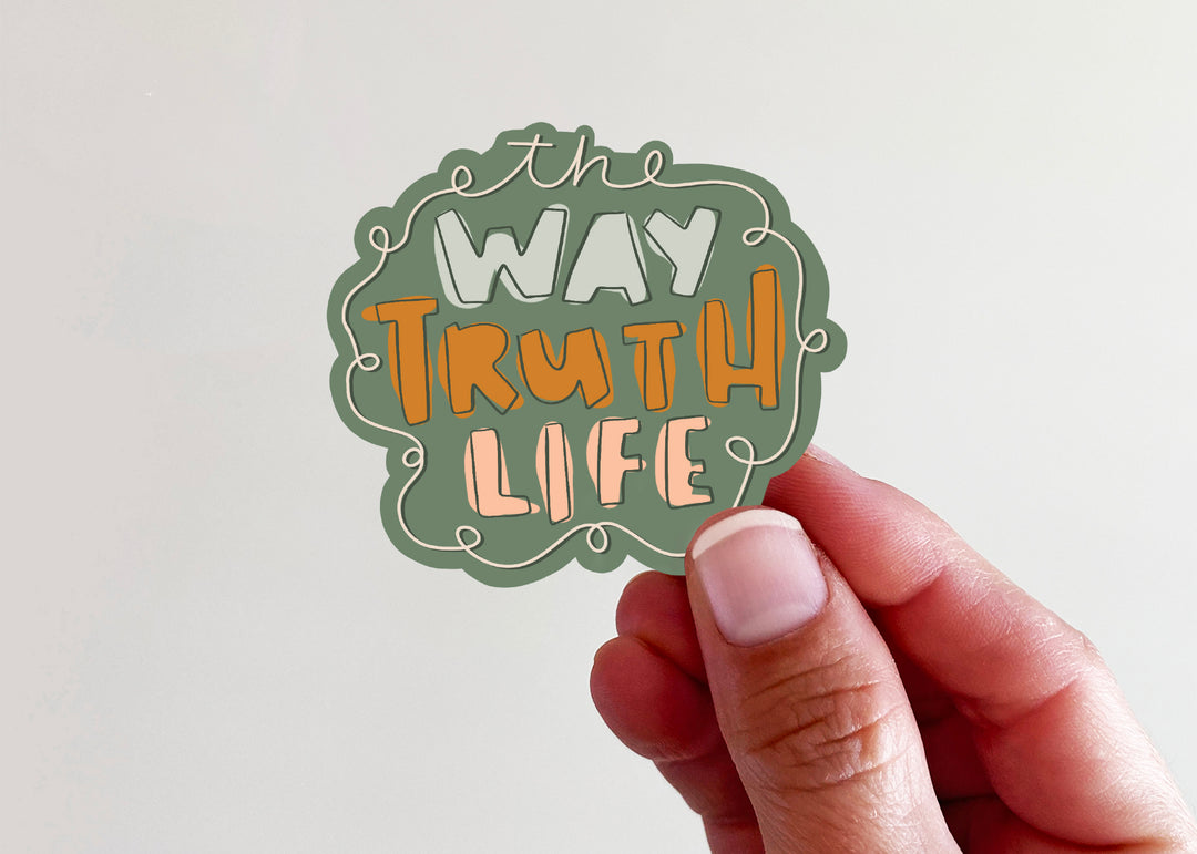 the WAY TRUTH LIFE Vinyl Sticker - Kingfolk Co
