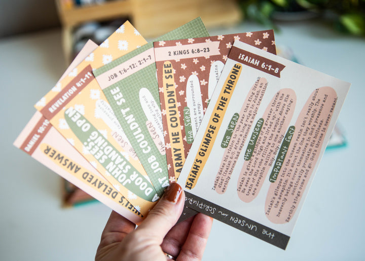 The Unseen in Scripture Mini Tip-in Sheet Bundle (Set of 5) - Kingfolk Co