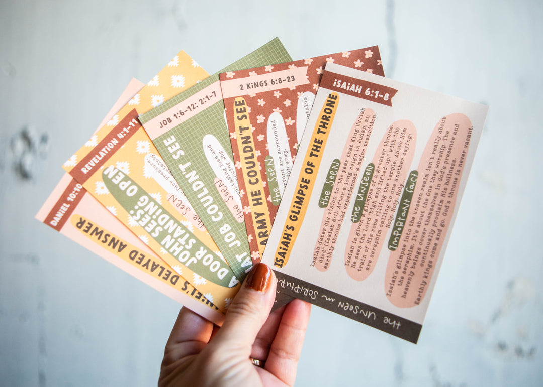 The Unseen in Scripture Mini Tip-in Sheet Bundle (Set of 5) - Kingfolk Co