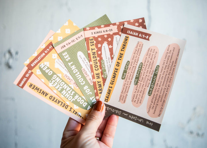The Unseen in Scripture Mini Tip-in Sheet Bundle (Set of 5) - Kingfolk Co