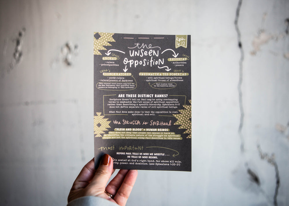 The Unseen Opposition Ephesians 6:12 Tip-in Sheet - Kingfolk Co