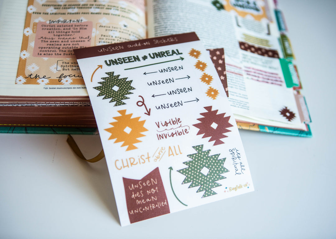 Seen & Unseen ADD-ON STICKER Sheet - Kingfolk Co