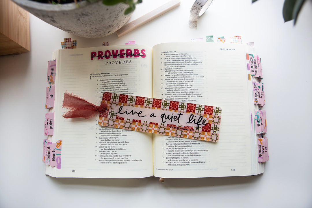 Live a Quiet Life Acrylic Bookmark - Kingfolk Co