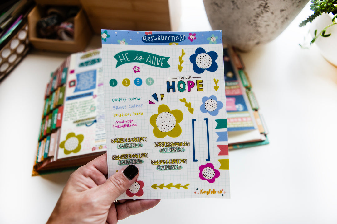 Resurrection ADD-ON Sticker Sheet - Kingfolk Co