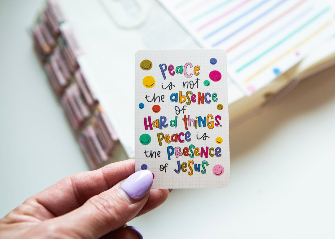 Peace is the Presence of Jesus Vinyl Sticker - Kingfolk Co