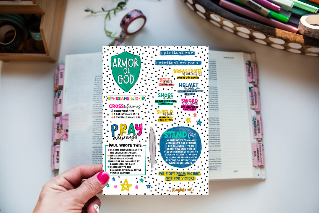 Armor of God Sticker Sheet - Kingfolk Co