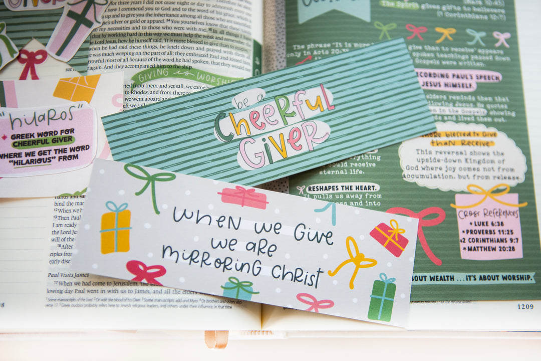 Cheerful Giver bookmark