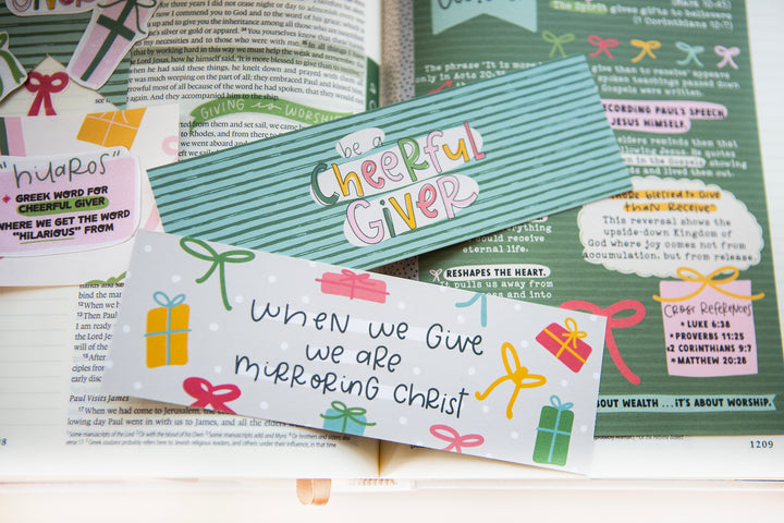 Cheerful Giver bookmark