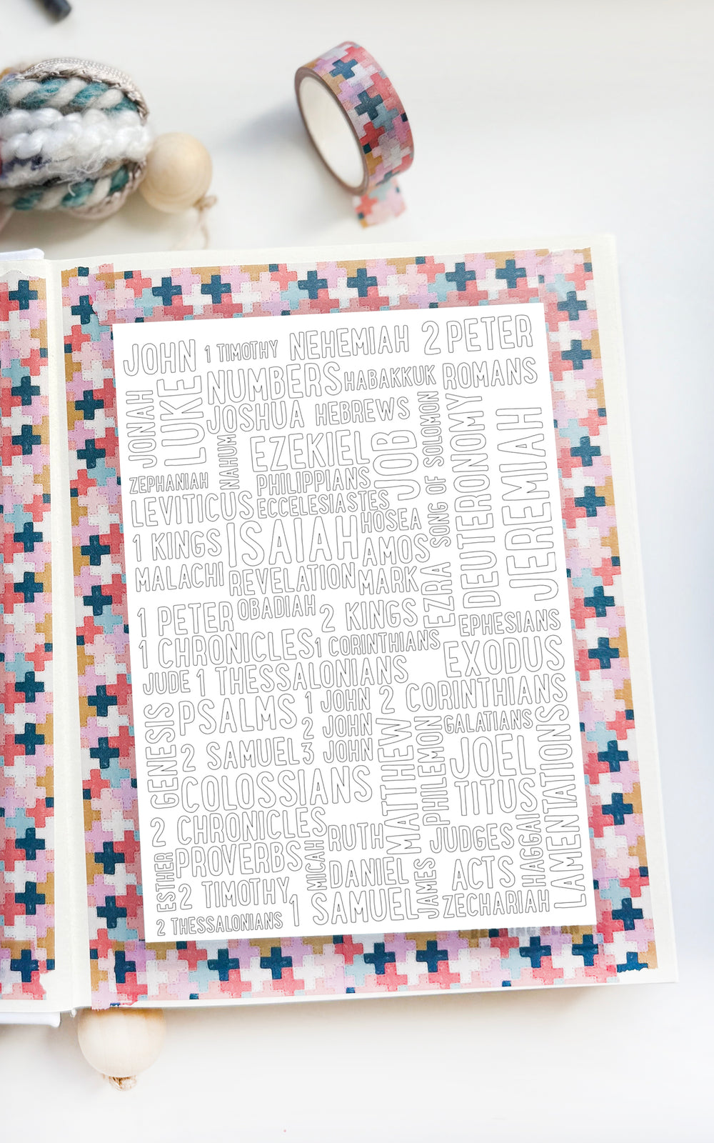 Writing Bible Color Paper Books of the Bible Color In Tracker DIGITAL DOWNLOAD – Kingfolk Co
