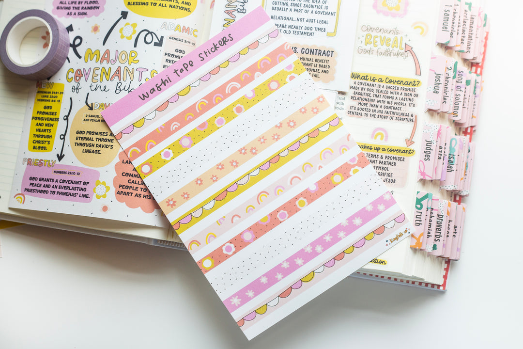 Washi Tape Sticker Sheet (coordinates with Covenants of the Bible) - Kingfolk Co