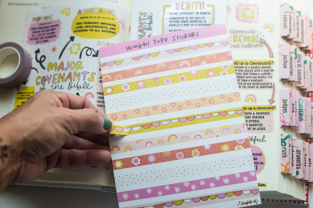 Washi Tape Sticker Sheet (coordinates with Covenants of the Bible) - Kingfolk Co