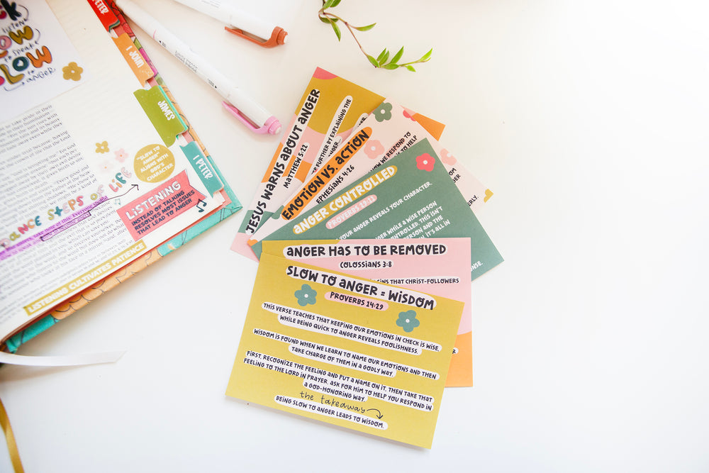 Understanding Anger Through Scripture Mini Tip-in Sheet Bundle (Set of 5) - Kingfolk Co