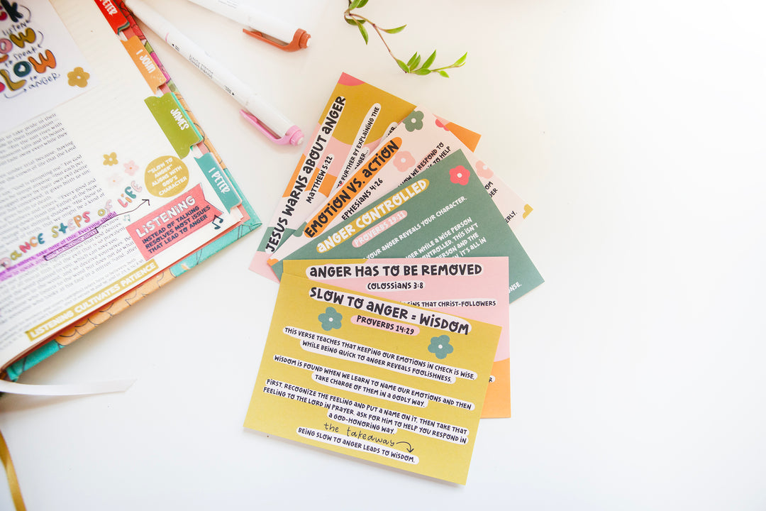 Understanding Anger Through Scripture Mini Tip-in Sheet Bundle (Set of 5) - Kingfolk Co