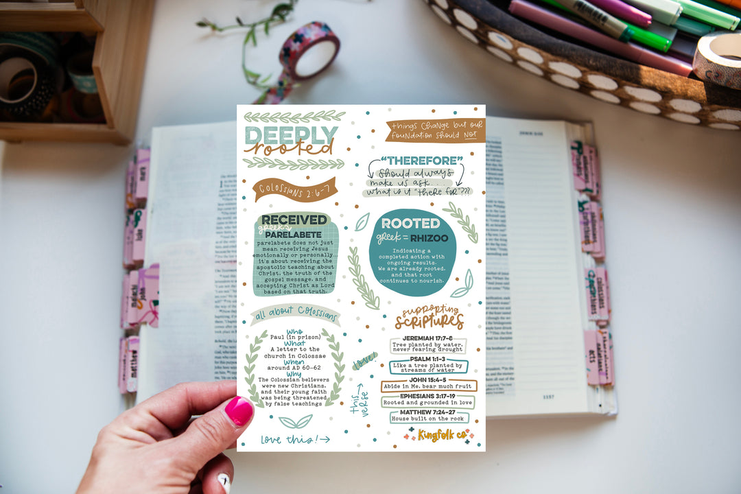 Deeply Rooted Sticker Sheet - Kingfolk Co