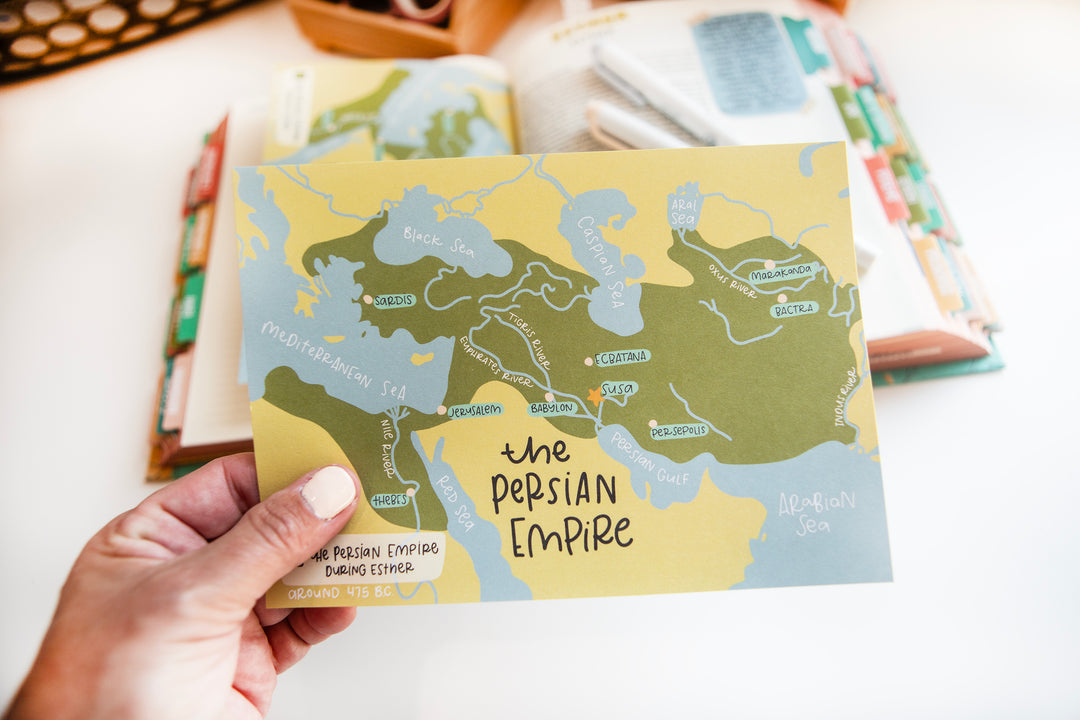 Map of Persia during Esther TIP-IN Sheet - Kingfolk Co