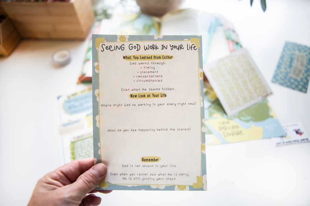 Seeing God Work in Your Life Worksheet Tip-in Sheet - Kingfolk Co