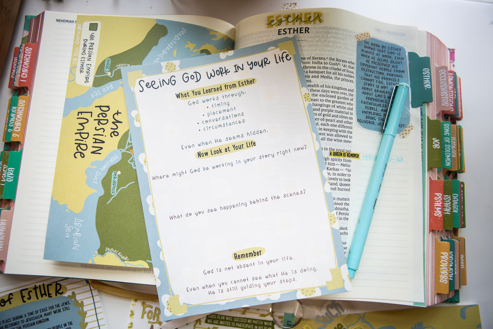 Seeing God Work in Your Life Worksheet Tip-in Sheet - Kingfolk Co