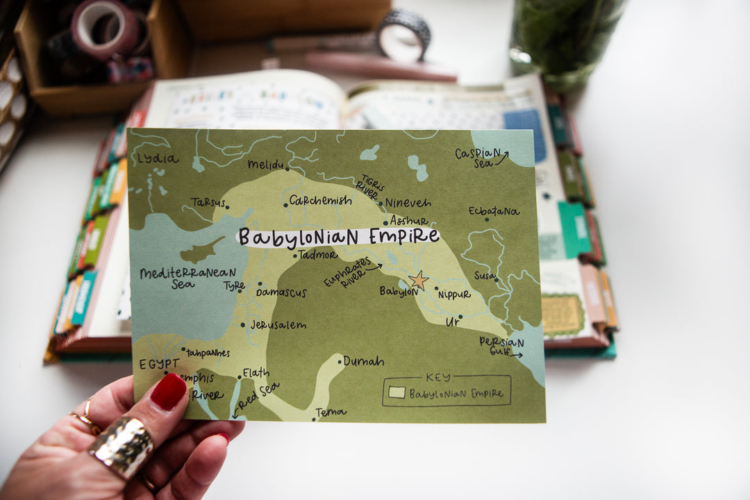 Map of the Babylonian Empire (Exiles) TIP-IN Sheet Set - Kingfolk Co