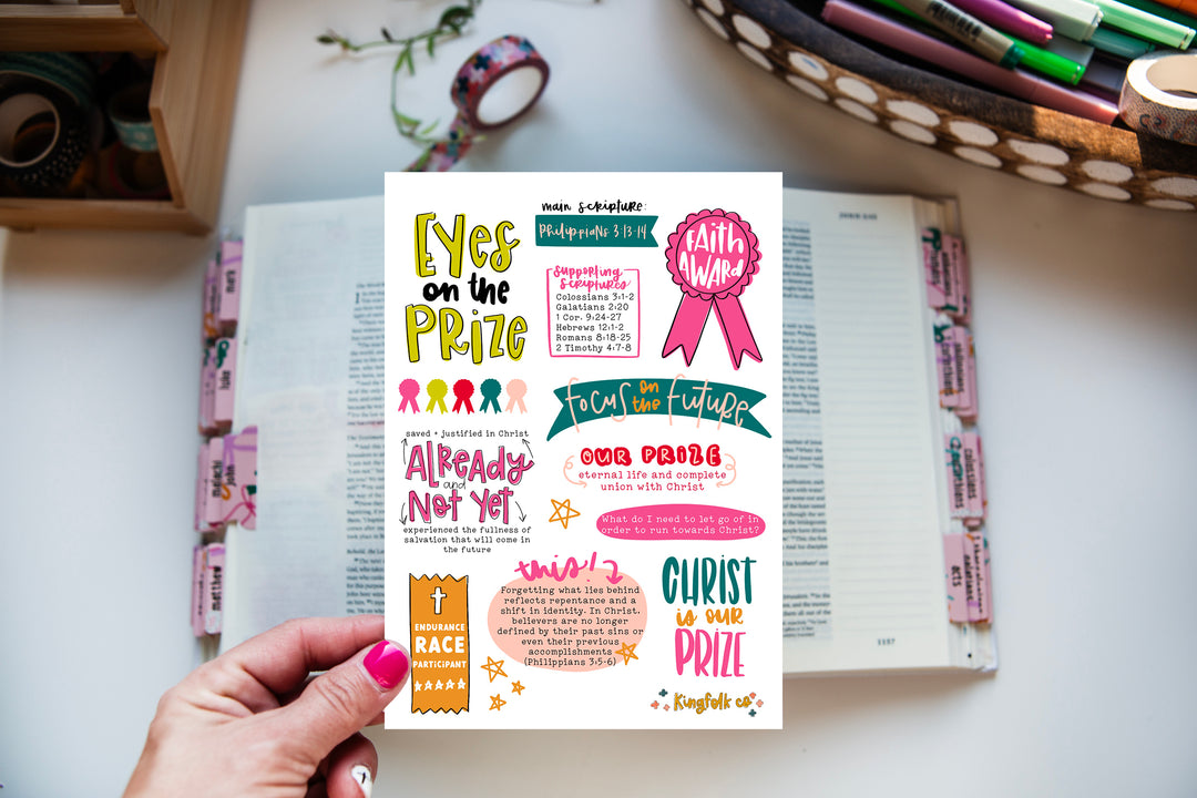 Eyes on the Prize Sticker Sheet - Kingfolk Co