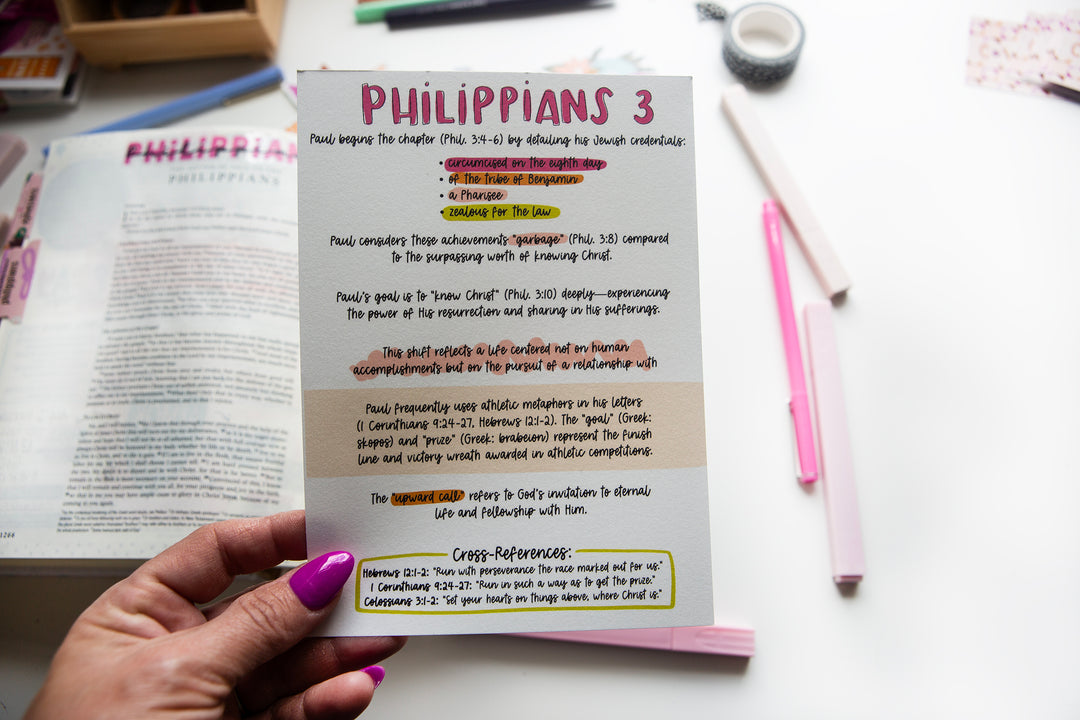 Eyes on the Prize (Philippians 3) DIGITAL DOWNLOAD Tip-in Sheet - Kingfolk Co