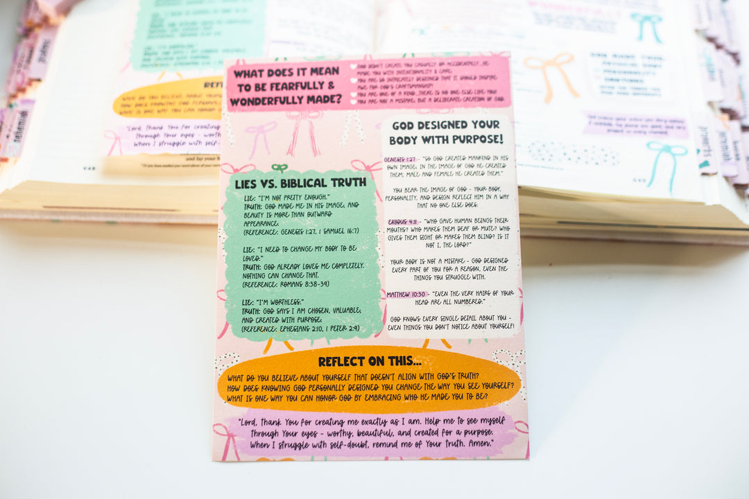 Fearfully + Wonderfully Made Tip-in Sheet - Kingfolk Co