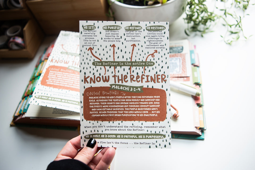 Know the Refiner Malachi 3:1-4 TIP-IN Sheet - Kingfolk Co
