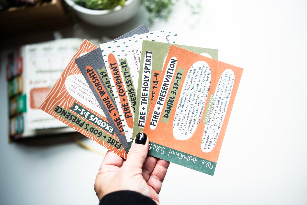 Fire Throughout Scripture Mini Tip-in Sheet Bundle (Set of 5) - Kingfolk Co