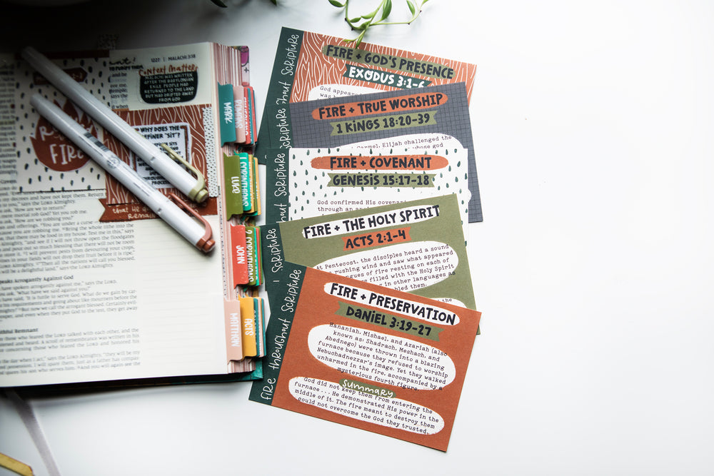 Fire Throughout Scripture Mini Tip-in Sheet Bundle (Set of 5) - Kingfolk Co