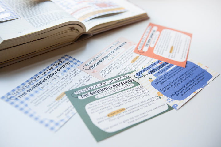 Generosity in the Bible Mini Tip-in Sheet Bundle (Set of 5) - Kingfolk Co