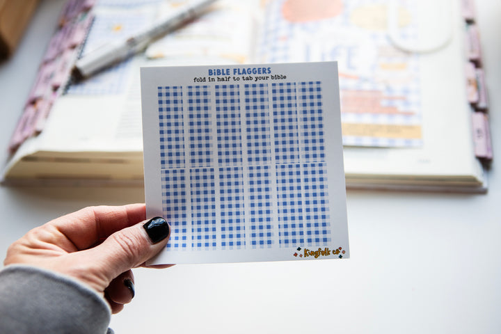 Blue Gingham Bible Flaggers - Kingfolk Co