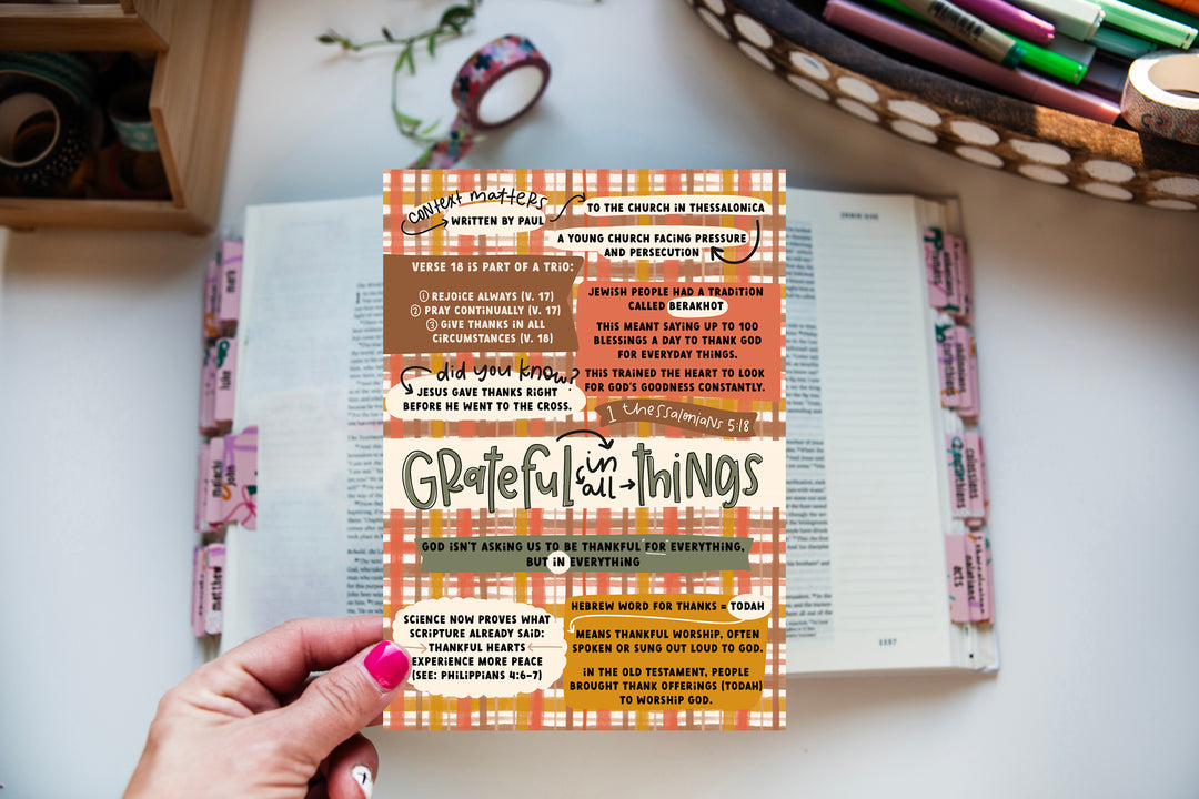 Grateful in All Things Tip-in Sheet - Kingfolk Co